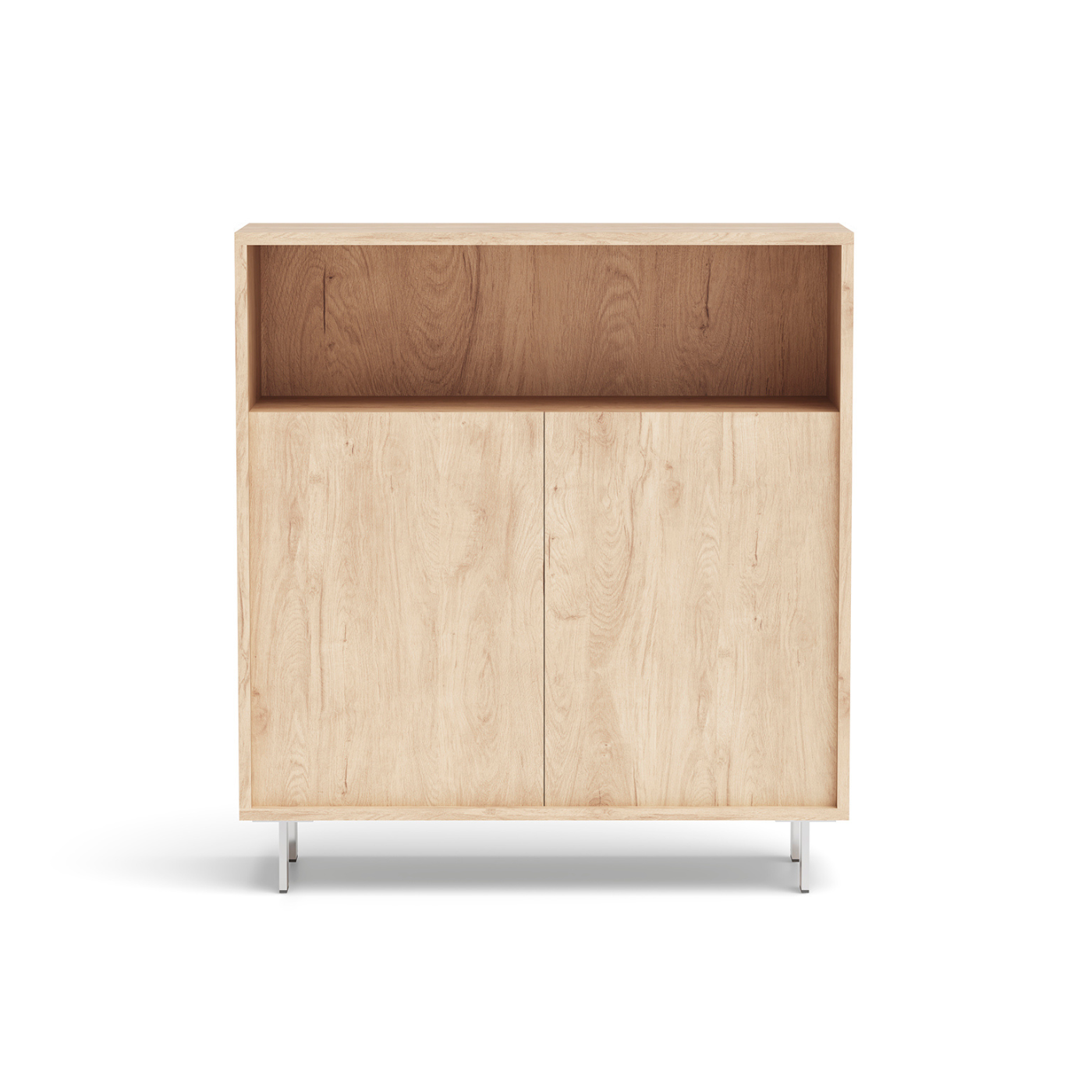 Zapatero de madera de haya y melamina 80x28x87 cm Luis