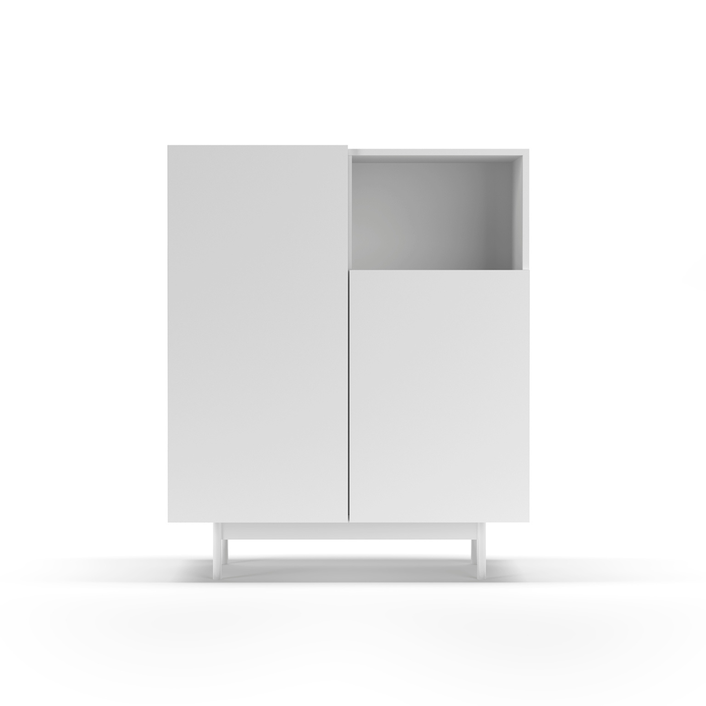 Mueble auxiliar de melamina 90x34x110 cm Matthew