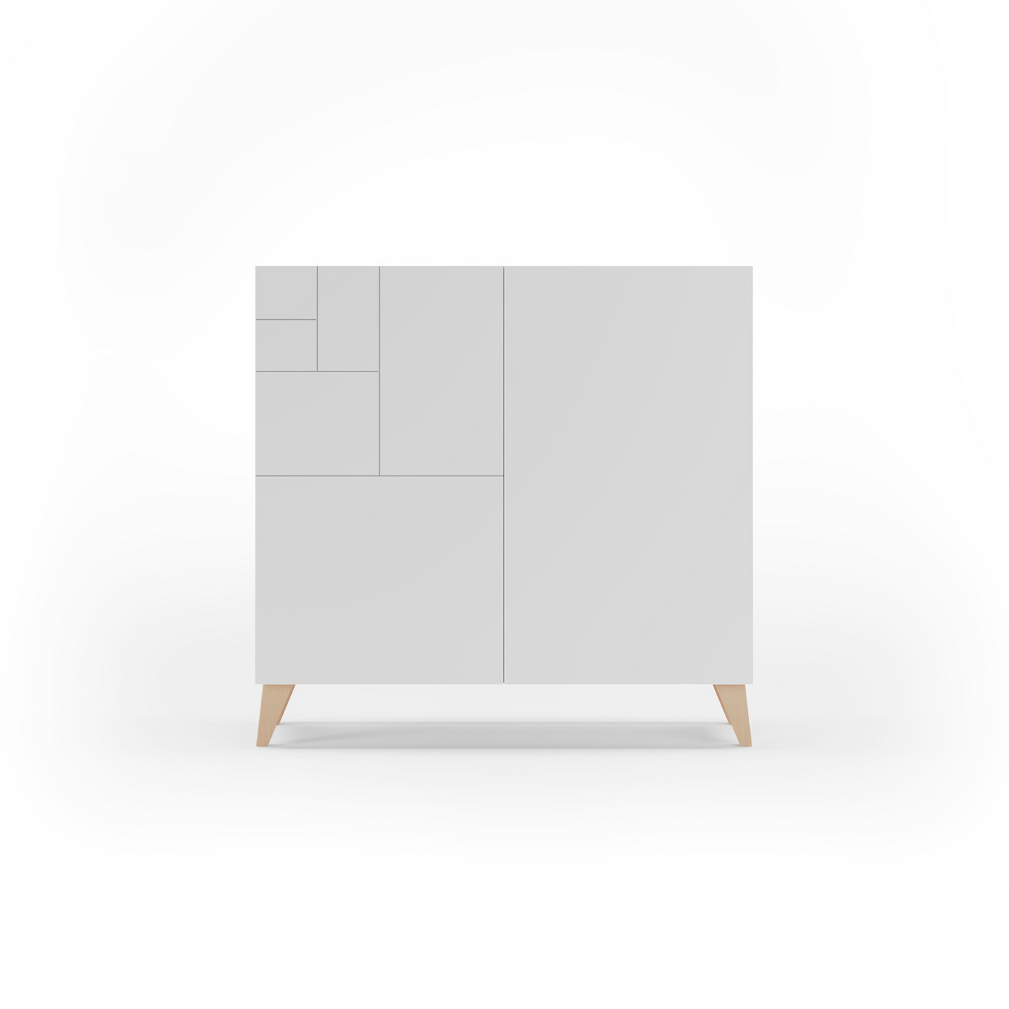 Zapatero multifunción melamina 90x27x87 cm Roble | Puertas en varios colores