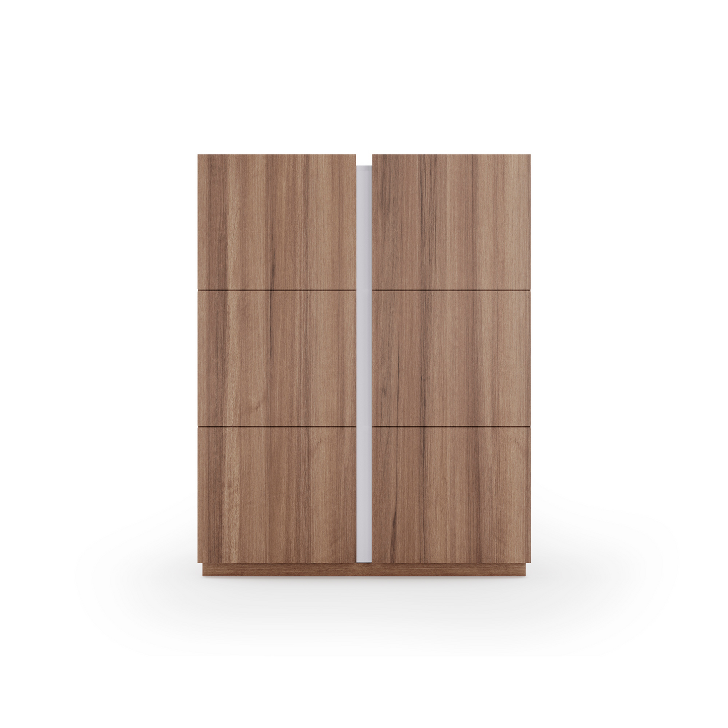 Zapatero multifunciones de melamina 95x35x122 cm Nogal