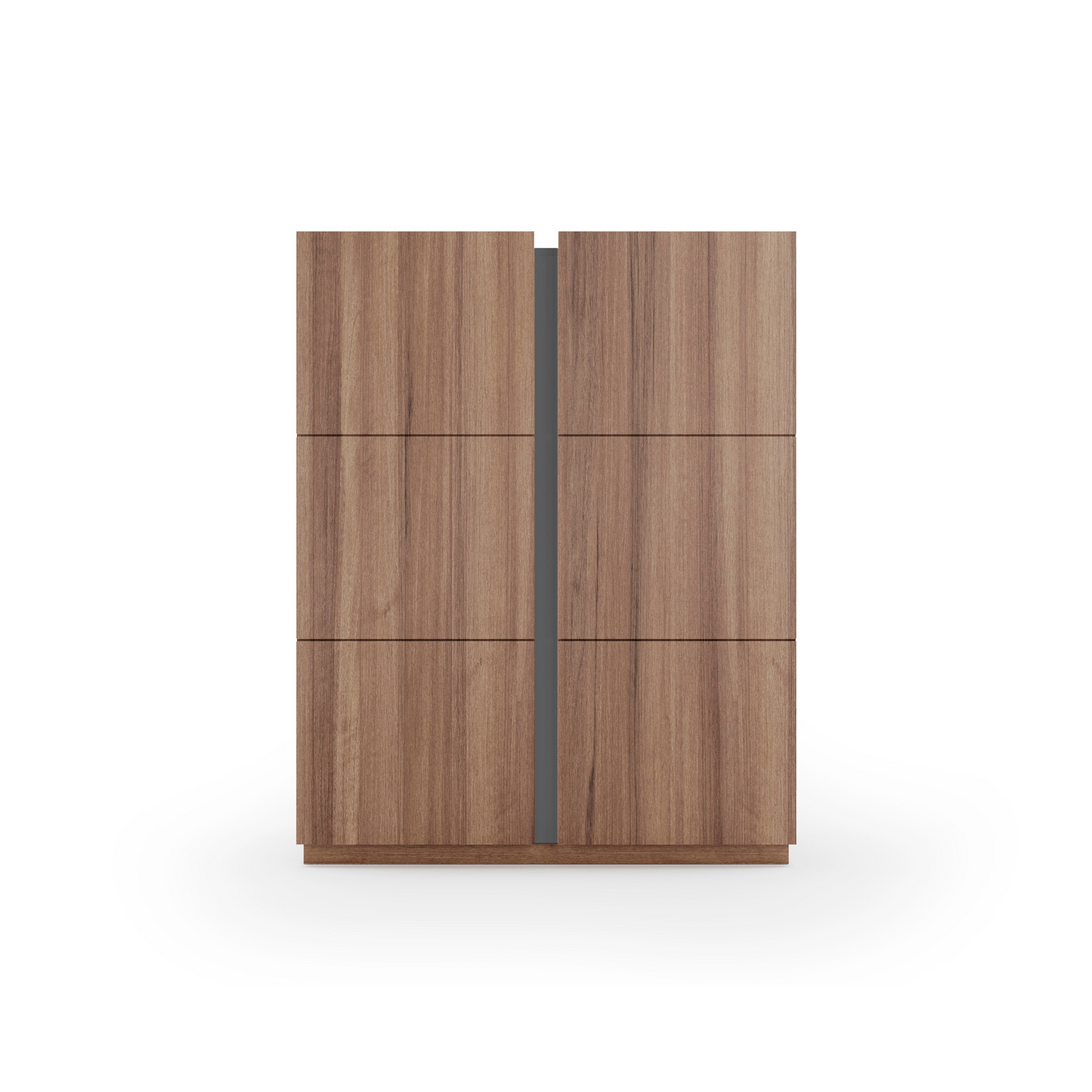 Zapatero multifunciones de melamina 95x35x122 cm Nogal