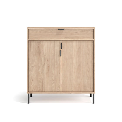 Zapatero de madera de haya y melamina 89x80x29 cm