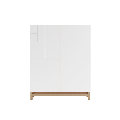 Zapatero de Melamina 90x27x112 cm Roble