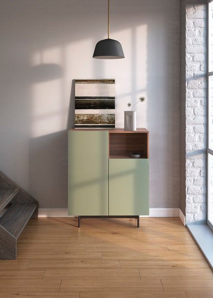 Mueble auxiliar de melamina 90x34x110 cm Matthew