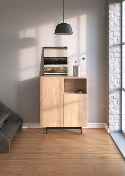 Mueble auxiliar de melamina 90x34x110 cm Matthew