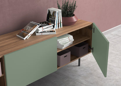 Mueble TV de melamina 180x44x52 cm Maximiliano