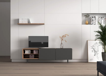 Mueble TV de melamina 180x44x54 cm Miguel
