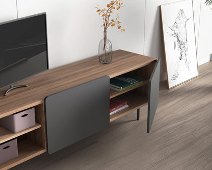 Mueble TV de melamina 180x44x54 cm Miguel