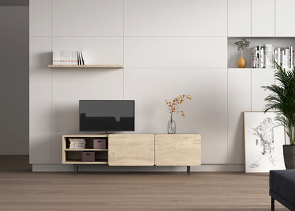 Mueble TV de melamina 180x44x54 cm Miguel