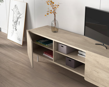 Mueble TV de melamina 180x44x54 cm Milo
