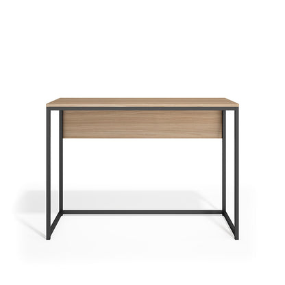 Escritorio de melamina y metal nogal claro, diseño moderno y sostenible, fabricado en España, españa, maussa, nogal