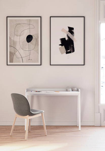 Escritorio de melamina con patas de madera de haya lacada, diseño elegante y funcional, ideal para hogar y oficina, maussa, blanco