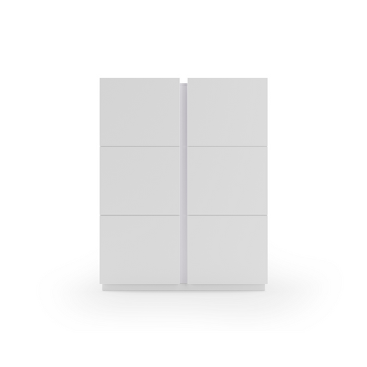 Zapatero multifunciones de melamina 95x35x122 cm Blanco