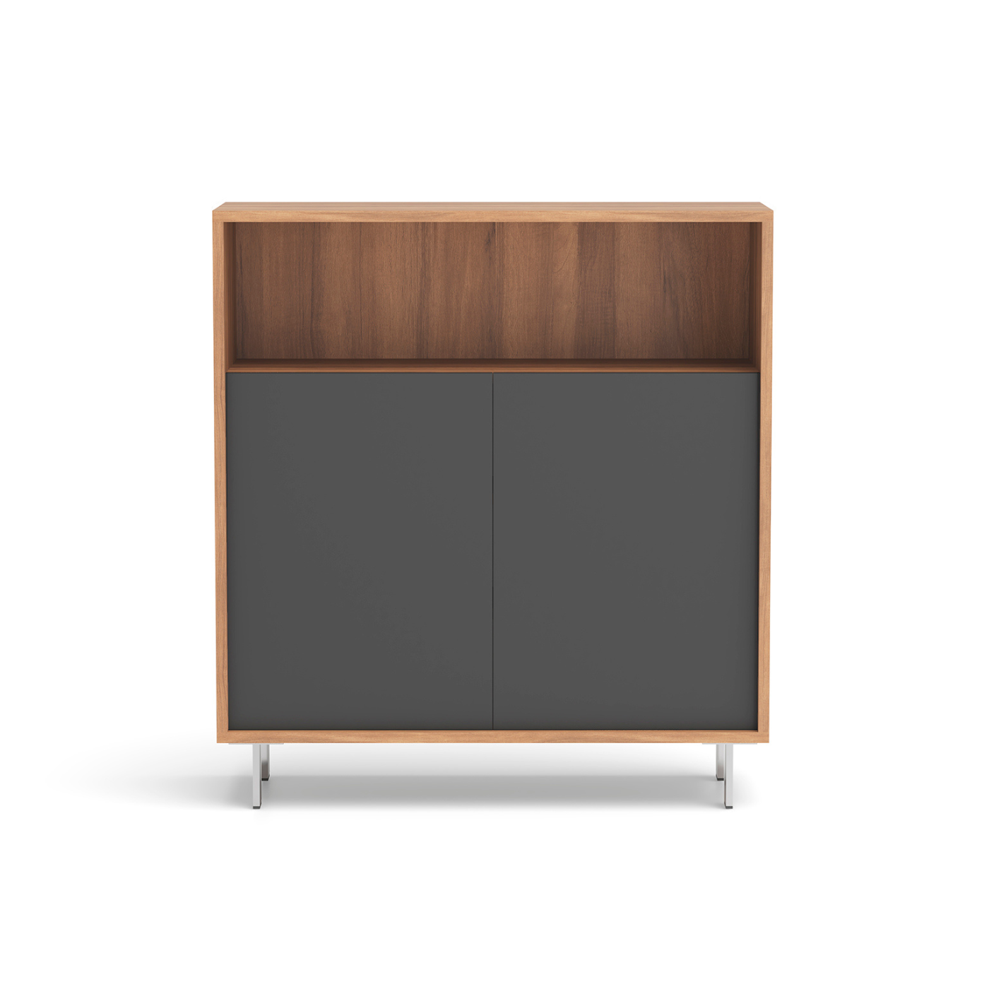 Zapatero de madera de haya y melamina 80x28x87 cm Luis